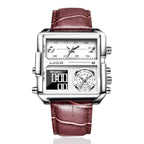 LIGE Luxury Top Brand Men's Quartz Watch Multi-Function Waterproof Watch Leather Strip Quartz Men Watch