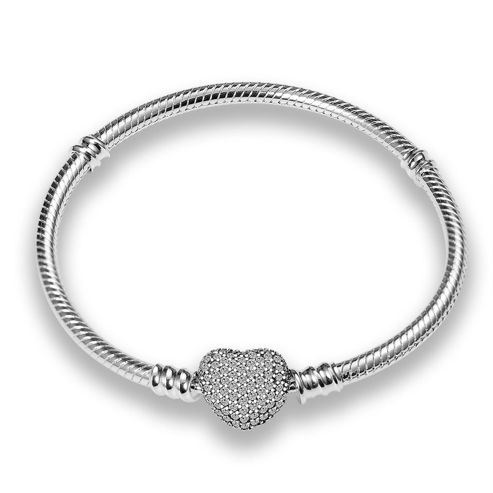 Damesarmband, modieus, koperverguld, 925 zilveren armband met slangenbotmotief, hoogwaardige, trendy damesarmband