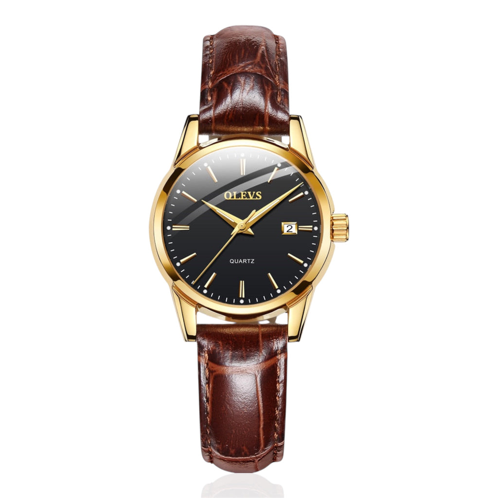 OLEVS Top Brand Women Watches Quartz Leather Strap Waterproof Fashion Ladies Watch with Date Luminous watch - Acquisti Online