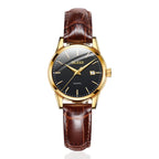 OLEVS Top Brand Women Watches Quartz Leather Strap Waterproof Fashion Ladies Watch with Date Luminous watch - Acquisti Online