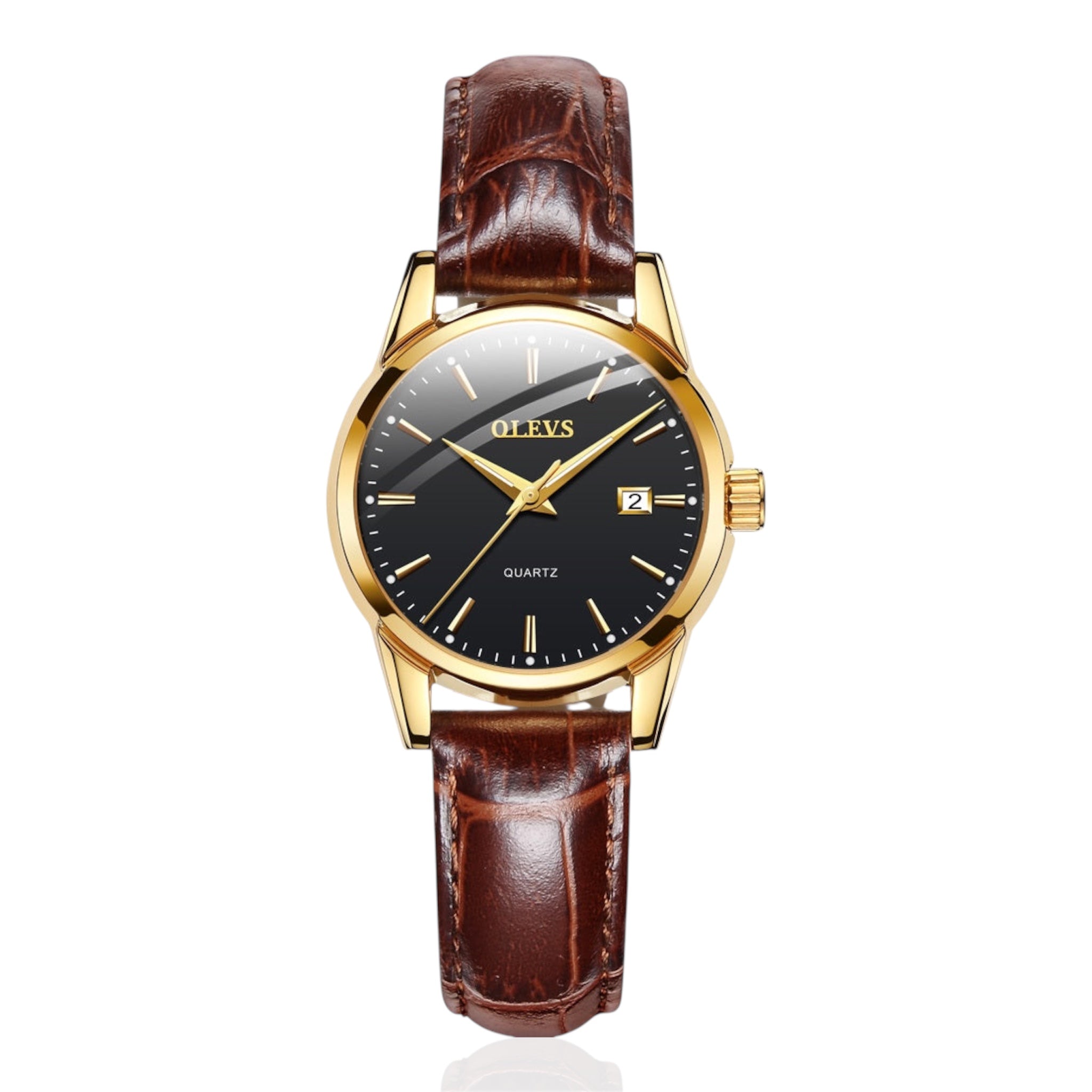OLEVS Top Brand Women Watches Quartz Leather Strap Waterproof Fashion Ladies Watch with Date Luminous watch - Acquisti Online