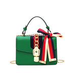 Italian Women's handbag Shoulder Messenger Bags Elegant Female Small Square Bag Leather Bags Women Handbags
