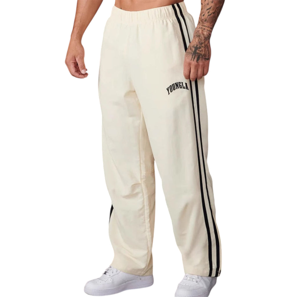 Men's Fashionable Casual Trousers Pants Solid Color Polyester Fiver Micro Elasticity Sports Pants Men's Casual Trousers - Acquisti Online