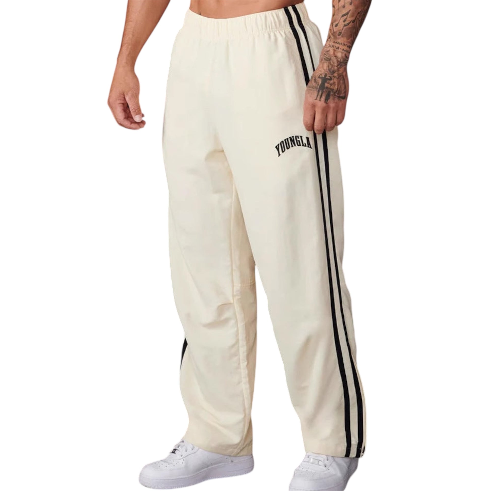 Men's Fashionable Casual Trousers Pants Solid Color Polyester Fiver Micro Elasticity Sports Pants Men's Casual Trousers - Acquisti Online