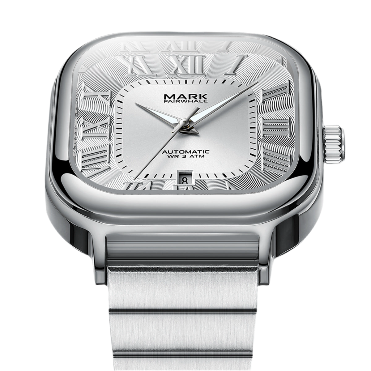 Orologio di lusso quadrato classico Mark Fairwale, orologio da uomo casual alla moda, meccanico automatico unico.