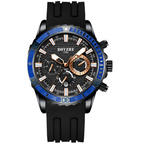 Orologio da uomo multifunzione con cinturino in silicone, orologio meccanico