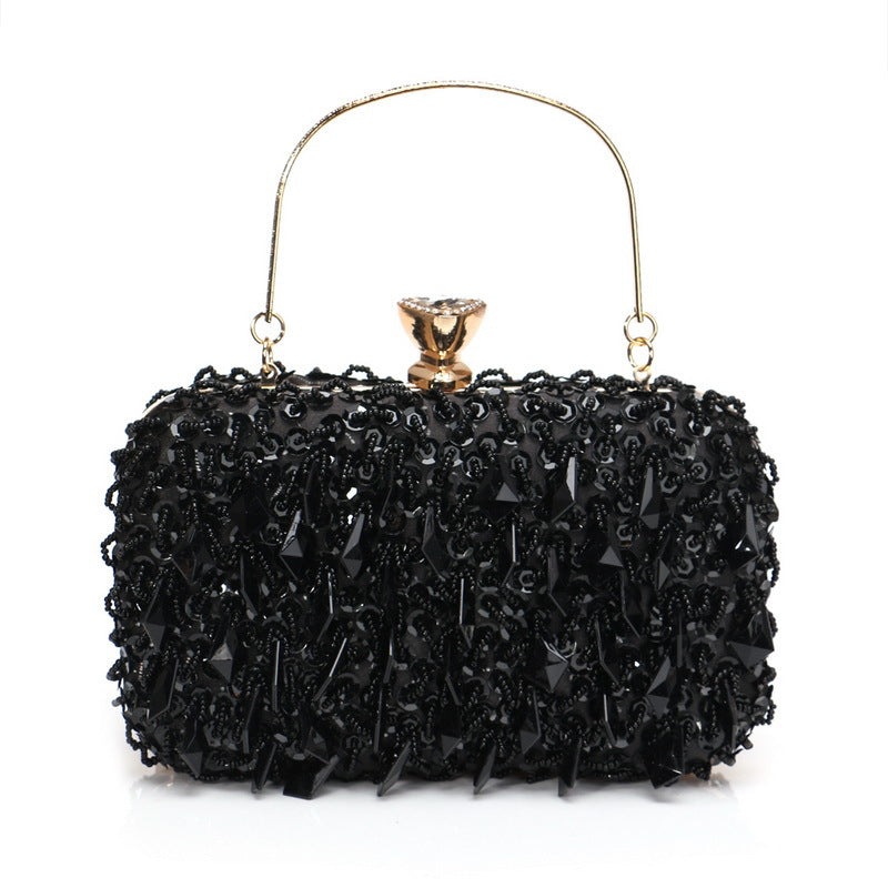 Luxe handtas voor dames met pailletten, handtas voor feestdiner, damesavondtas met ketting, damesbanket clutch