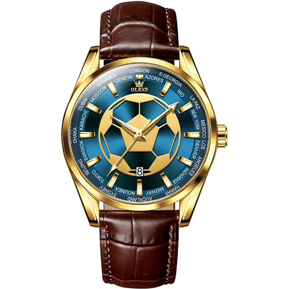 Olevs Man Business Casuual Watch Automatic Machanical Movement Waterproof Leather Band Man Fashion Watch - Acquisti Online