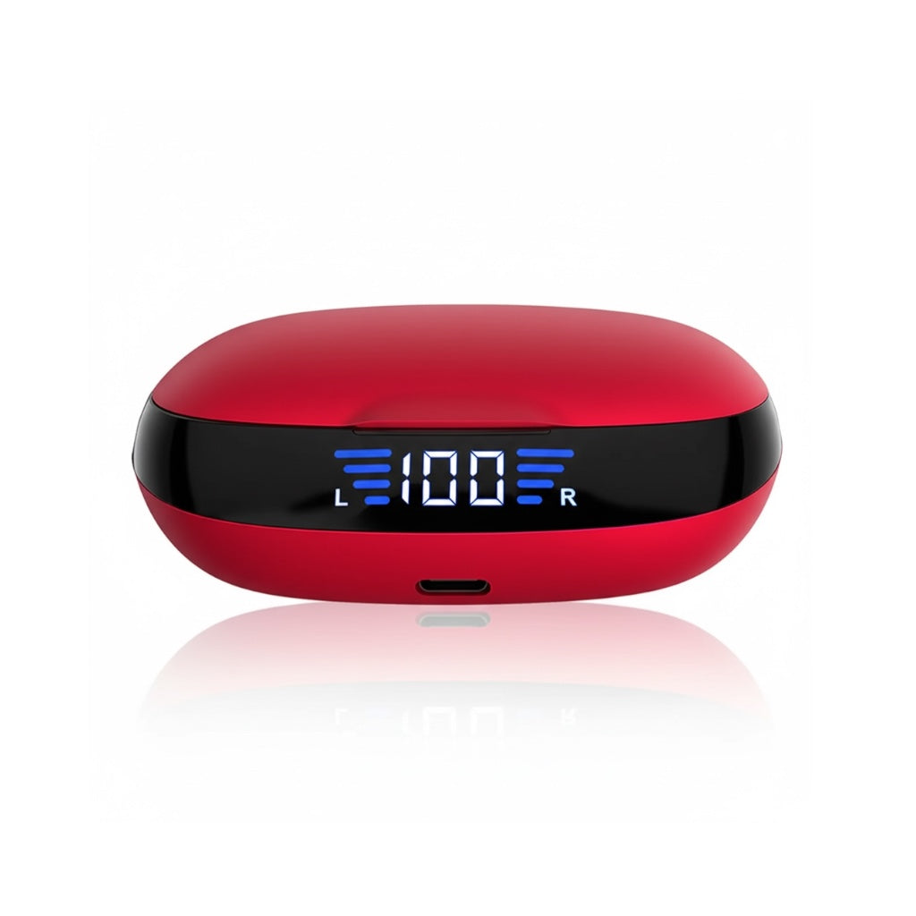 VV2 Draadloze Oordopjes Bluetooth Headset Binaurale Oorhaak Touch Control Hoofdtelefoon Met LED-scherm Hoofdtelefoon