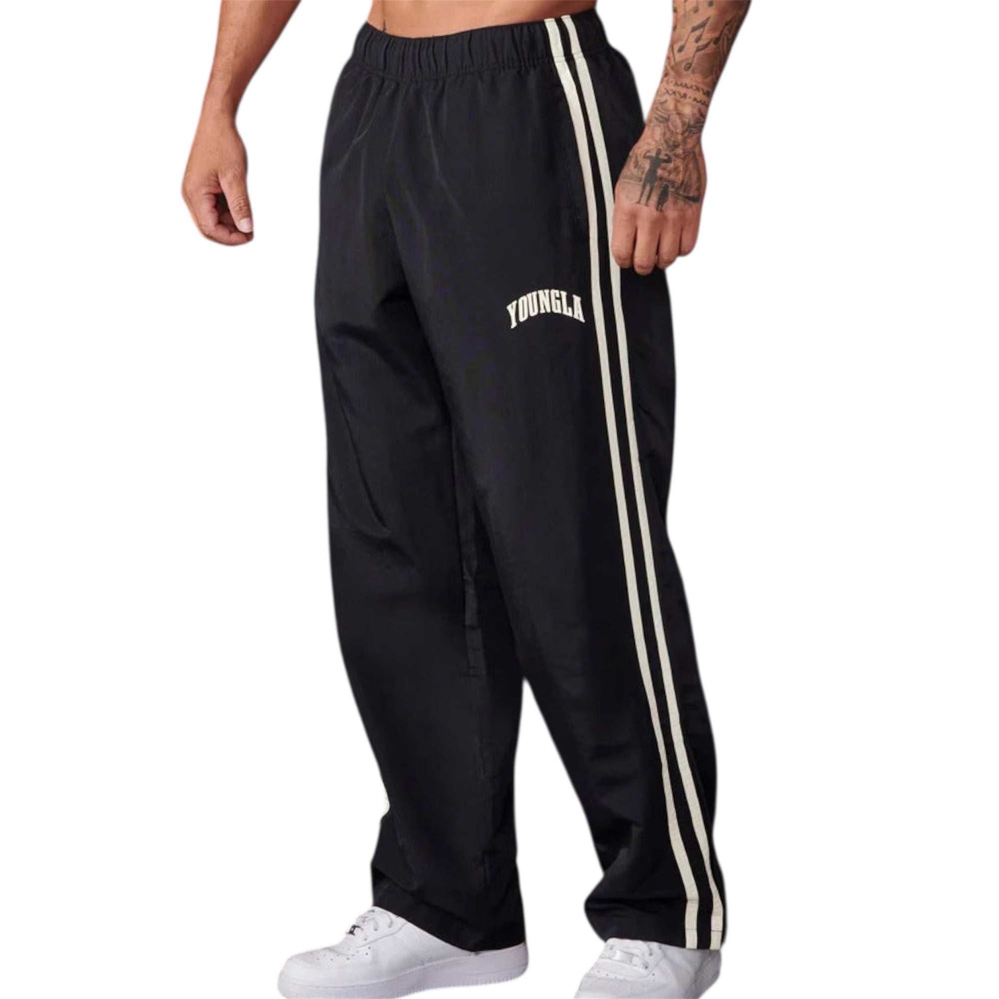 Men's Fashionable Casual Trousers Pants Solid Color Polyester Fiver Micro Elasticity Sports Pants Men's Casual Trousers - Acquisti Online