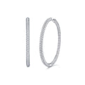 Luxe 925 sterling zilveren oorbellen met Moissanite creolen voor dames, chique ronde ring, zilveren Moissanite oorbellen voor dames