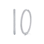 Luxe 925 sterling zilveren oorbellen met Moissanite creolen voor dames, chique ronde ring, zilveren Moissanite oorbellen voor dames