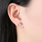 pure silver rose earrings with petal shaped earrings - Acquisti Online