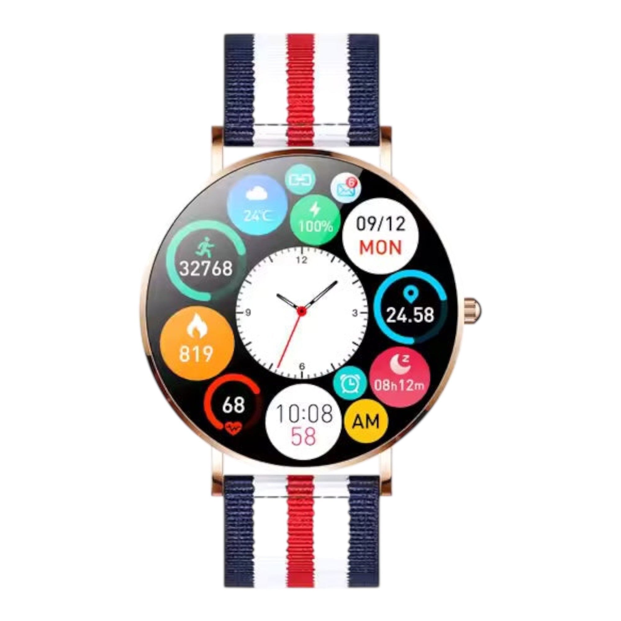 T8 Women's AMOLED Smart Watch Call Remind Ladies Physiologic Function Clock Sport Bracelet Health Track Waterproof Smartwatch