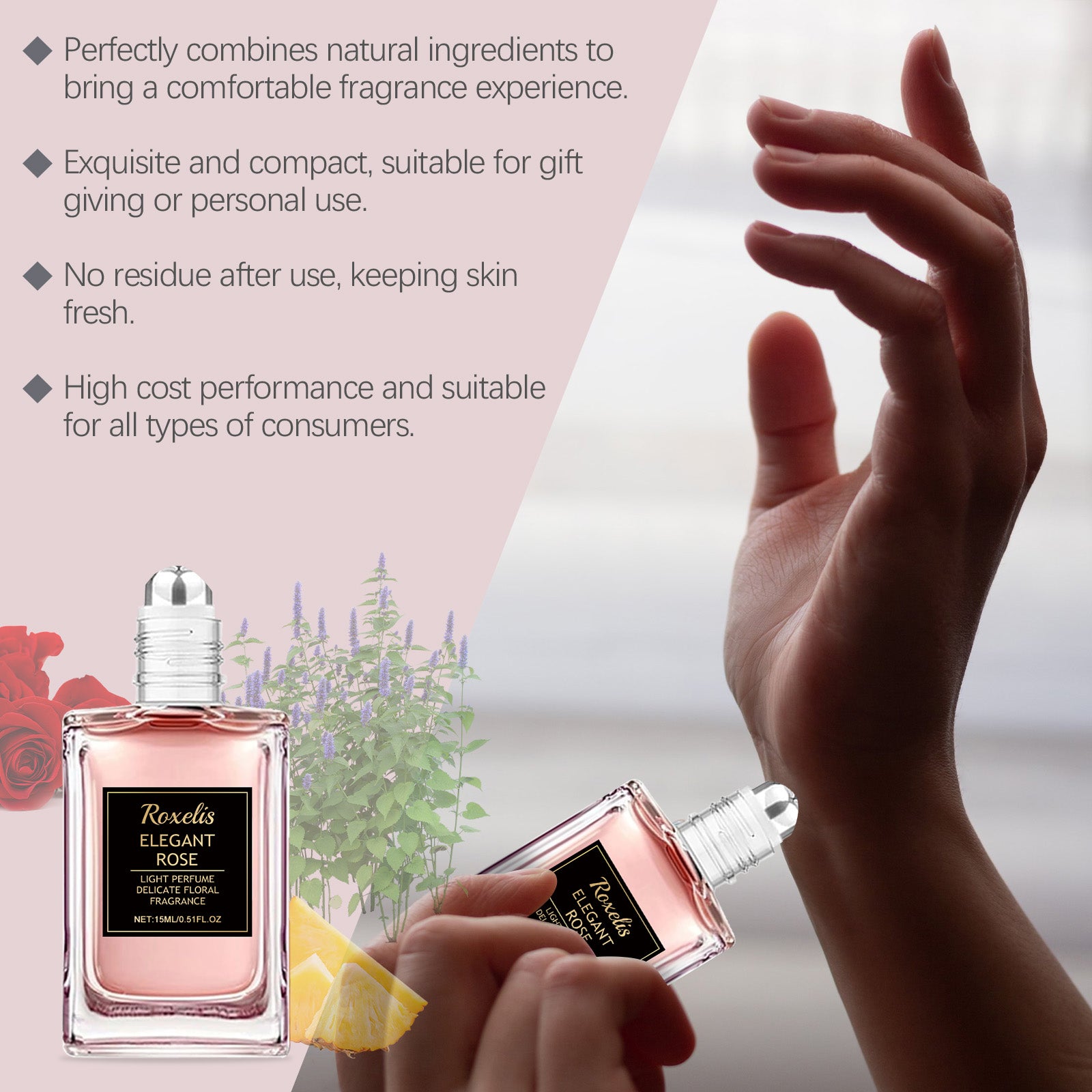 Essentiële olie van roos Geurwater Feromonen Datingpartner Geur Langdurig Langdurig Koppel Sfeer Charme Parfum