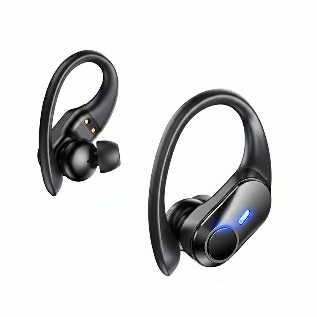Cuffie Bluetooth wireless T59 TWS 5.1 Auricolari wireless con cancellazione del rumore Cuffie impermeabili con gancio auricolare