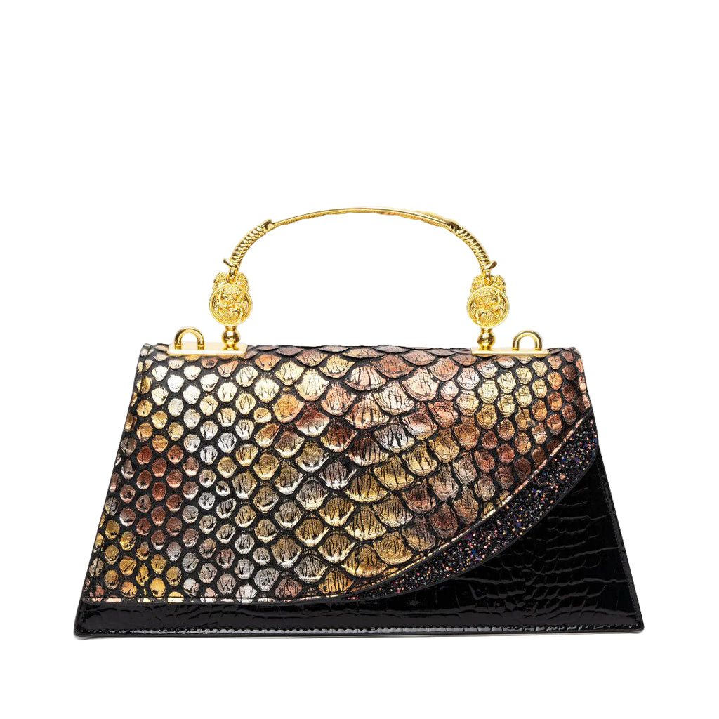 Fashionable Women Handbag Original Leather Snake print Shoulder Crossbody Bag Lady Party Messenger Shell Bags