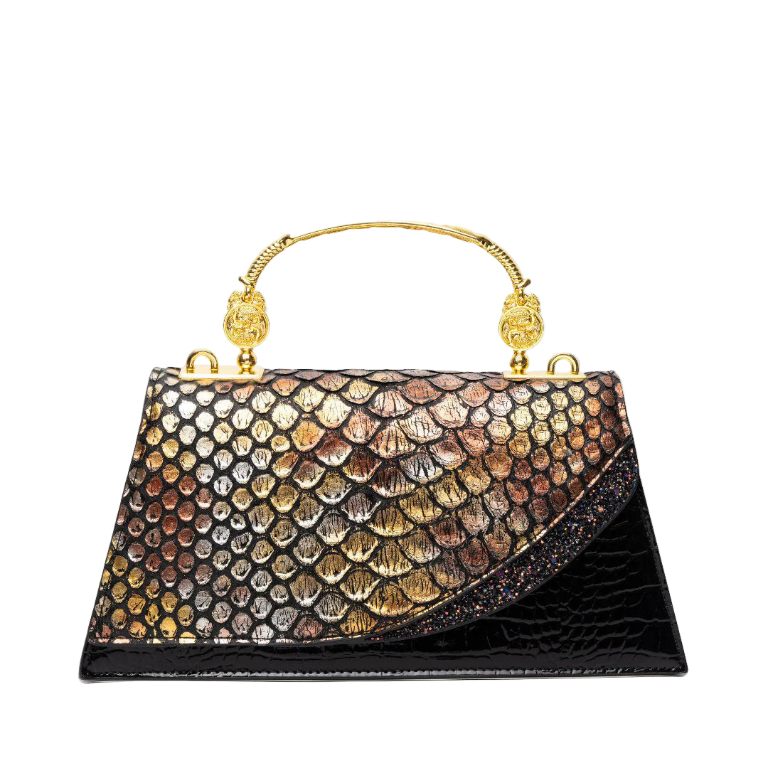 Fashionable Women Handbag Original Leather Snake print Shoulder Crossbody Bag Lady Party Messenger Shell Bags