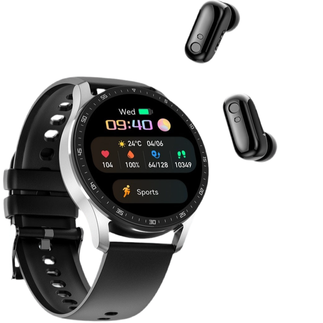 Smart Watch due in uno, auricolari wireless Bluetooth TWS, chiamata vocale, ascolto di musica, orologio intelligente sportivo