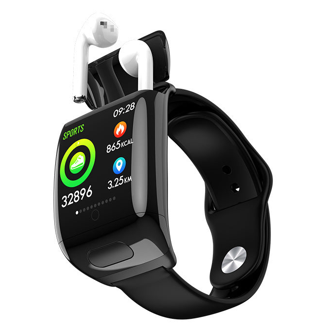 Braccialetto sportivo Fashion M8 con auricolari TWS 2-in-1, Smartwatch Bluetooth