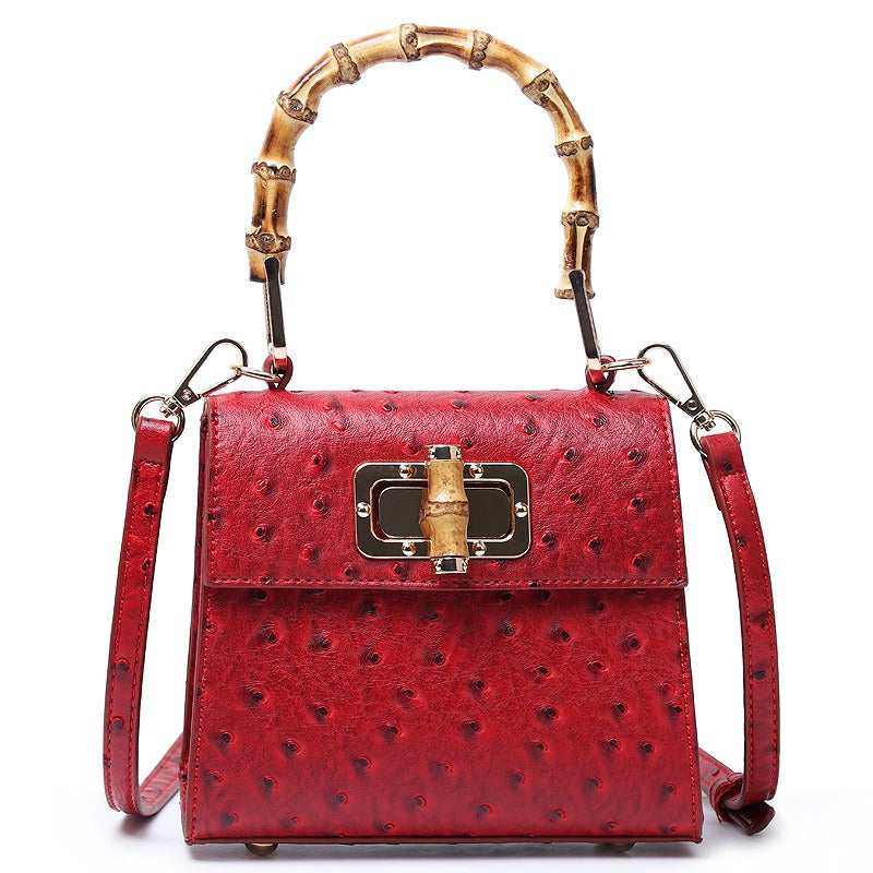 Buckle bag ostrich pattern single shoulder diagonal cross women's bag - Acquisti Online
