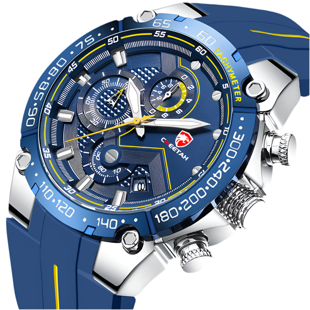 CHEETAH Men's Chronograph Watch Outdoor Waterproof Military Tactical Style Quartz Sports Watch