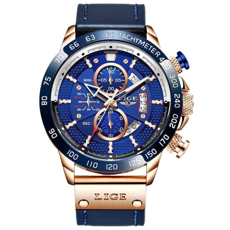 New Men's Quartz Watch Multifunction Chronograph Men's Waterproof Watch