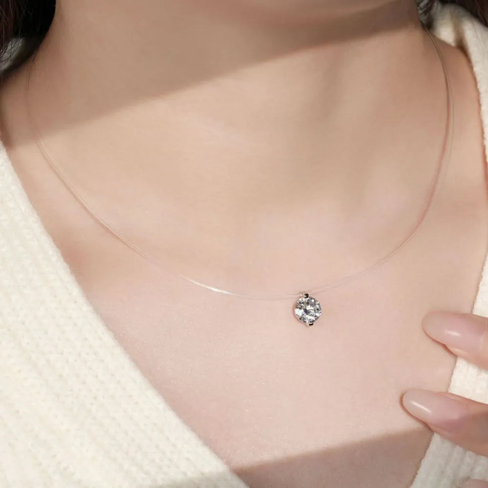 1 Carat Moissanite 925 Sterling Silver Women's Necklace