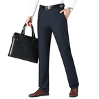Men's Straight-leg Pants Loose High Waist Suit Pants - Acquisti Online