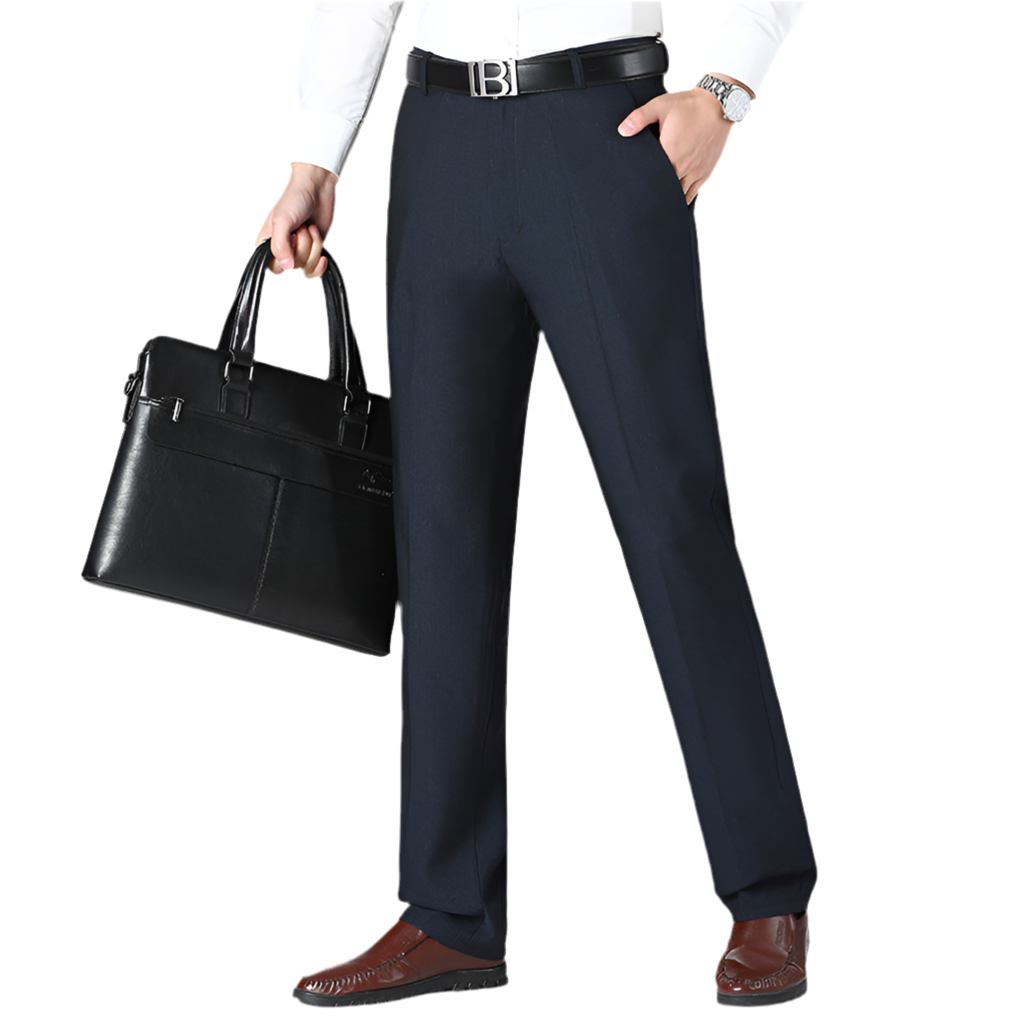 Men's Straight-leg Pants Loose High Waist Suit Pants - Acquisti Online