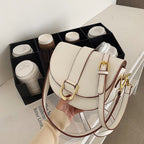 Small Shoulder handbag Microfiber Synthetic Leather Saddle Bags