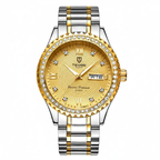 TEVISE Dames Luxe Rhinstone Handgemaakt Automatisch Mechanisch Horloge Waterdicht Roestvrij Staal Lichtgevend Horloge