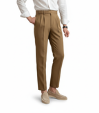 Men's Fashionable Retro Casual Niche Trendy Suit Pants Solid Color Mid Waist Loose Business Men's Casual Pants