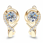 Women's Luxury Earrings 925 Sterling Silver Moissanite Diamond Earrings Infinity Hoop High Quality Women Earrings