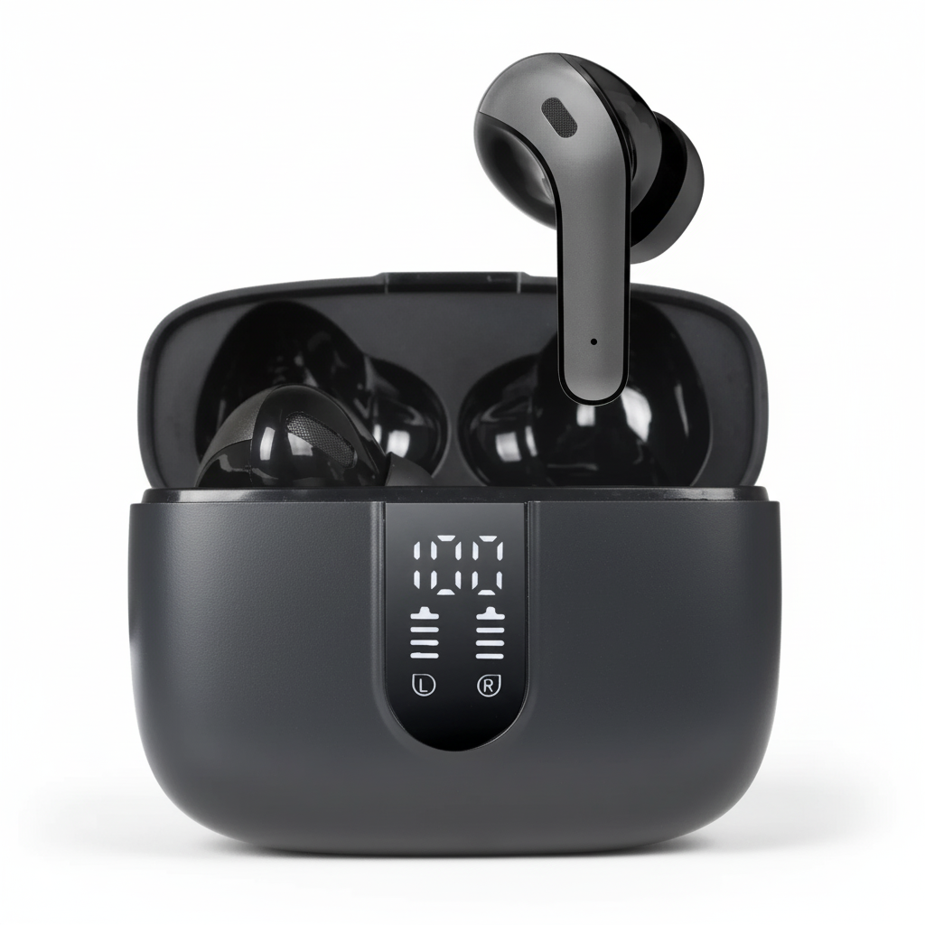 X08 TWS True Wireless Earphones Bluetooth Noise-Canceling In-Ear Headphones with Digital Display Waterproof BT Earbuds