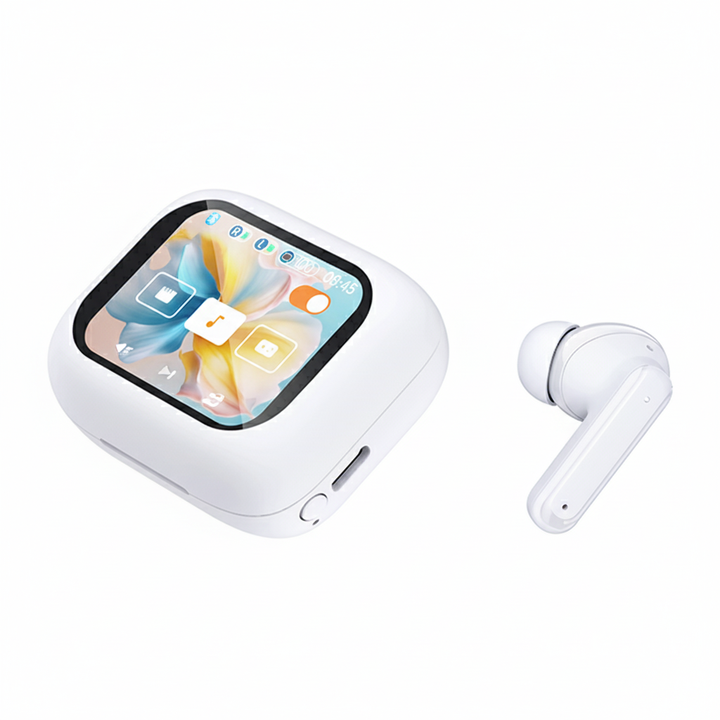 Auricolari wireless Bluetooth con schermo touch screen TWS, ANC, cancellazione del rumore, schermo touch screen LCD, cuffie in-ear