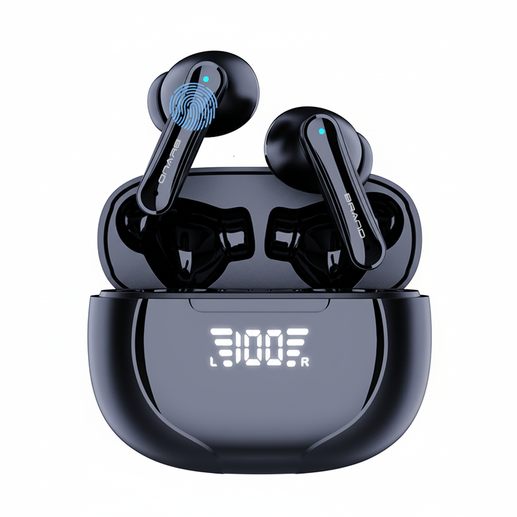 A8 Wireless Earphones Bluetooth 5.3 A8 In-Ear Headphones with Noise-Cancelling Microphone LED Battery Display Earbuds