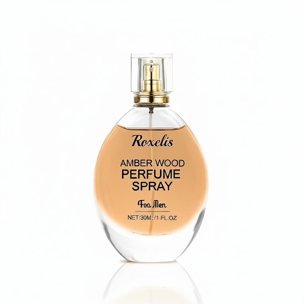 Roxelis Men's Amber Wood Spray Perfume 30ml Natural Light Long-Lasting Portable Fresh Eau De Men's Perfume