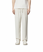 Men's Fashionable Elastic Waist Drawstring Straight Men's Casual Pants Micro Elasticity Mid Waist Trousers Men's Pant