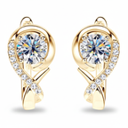 Women's Luxury Earrings 925 Sterling Silver Moissanite Diamond Earrings Infinity Hoop High Quality Women Earrings