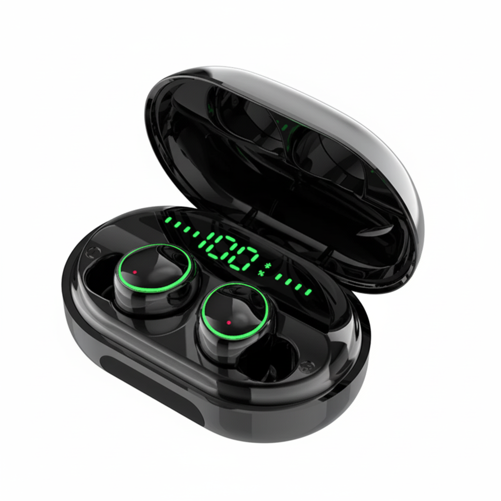 C5S Wireless Earbuds Digital Display 5.0V Wireless Bluetooth Headphone TWS Mini Earbuds IPX8 Waterproof Earpods