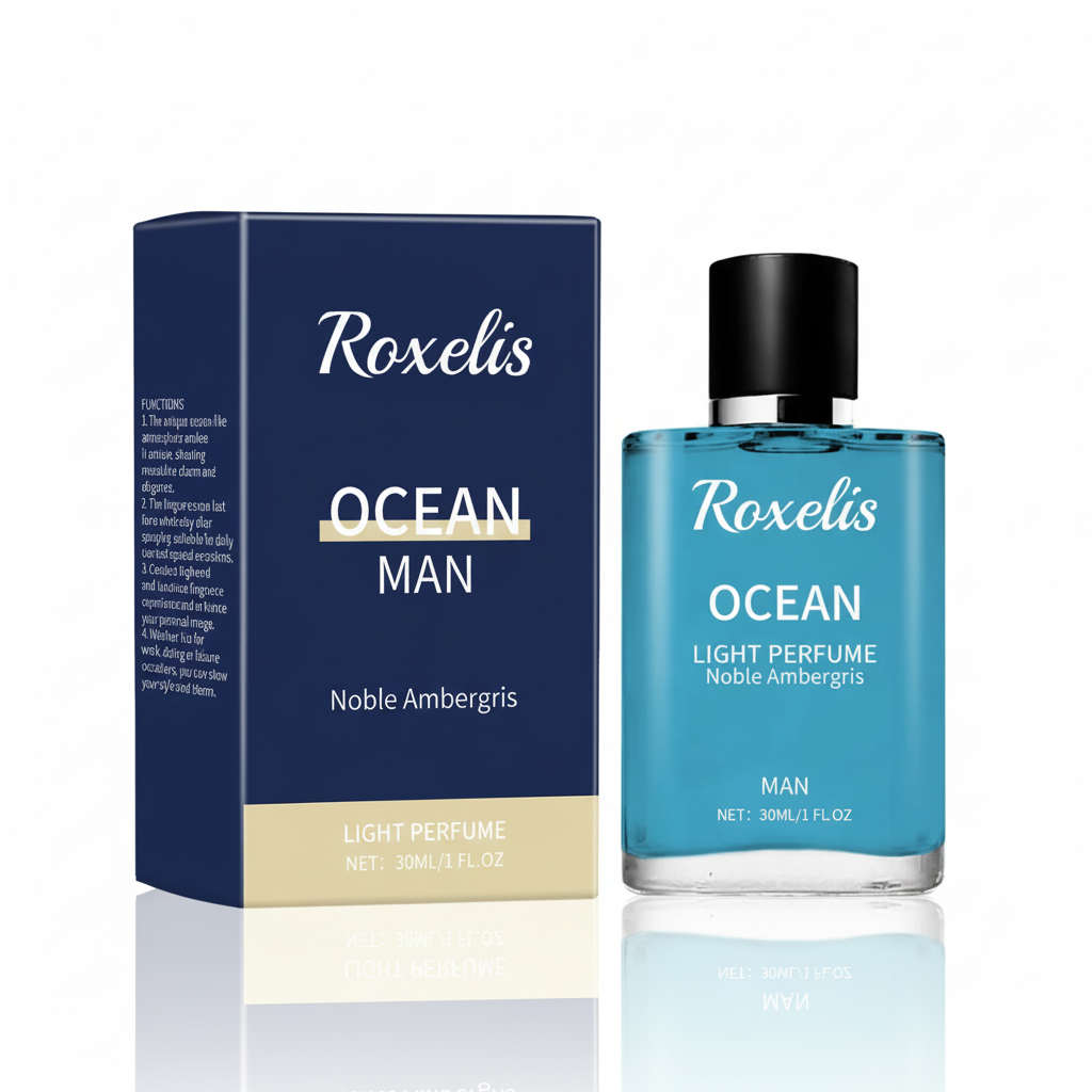 Roxelis Men's Ocean Noble Ambergris Blue Light Perfume 30ml Natural Fresh Light Fragrance Eau De Men's Perfumes - Acquisti Online