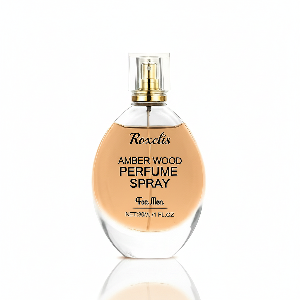 Roxelis Men's Amber Wood Spray Perfume 30ml Natural Light Long-Lasting Portable Fresh Eau De Men's Perfume
