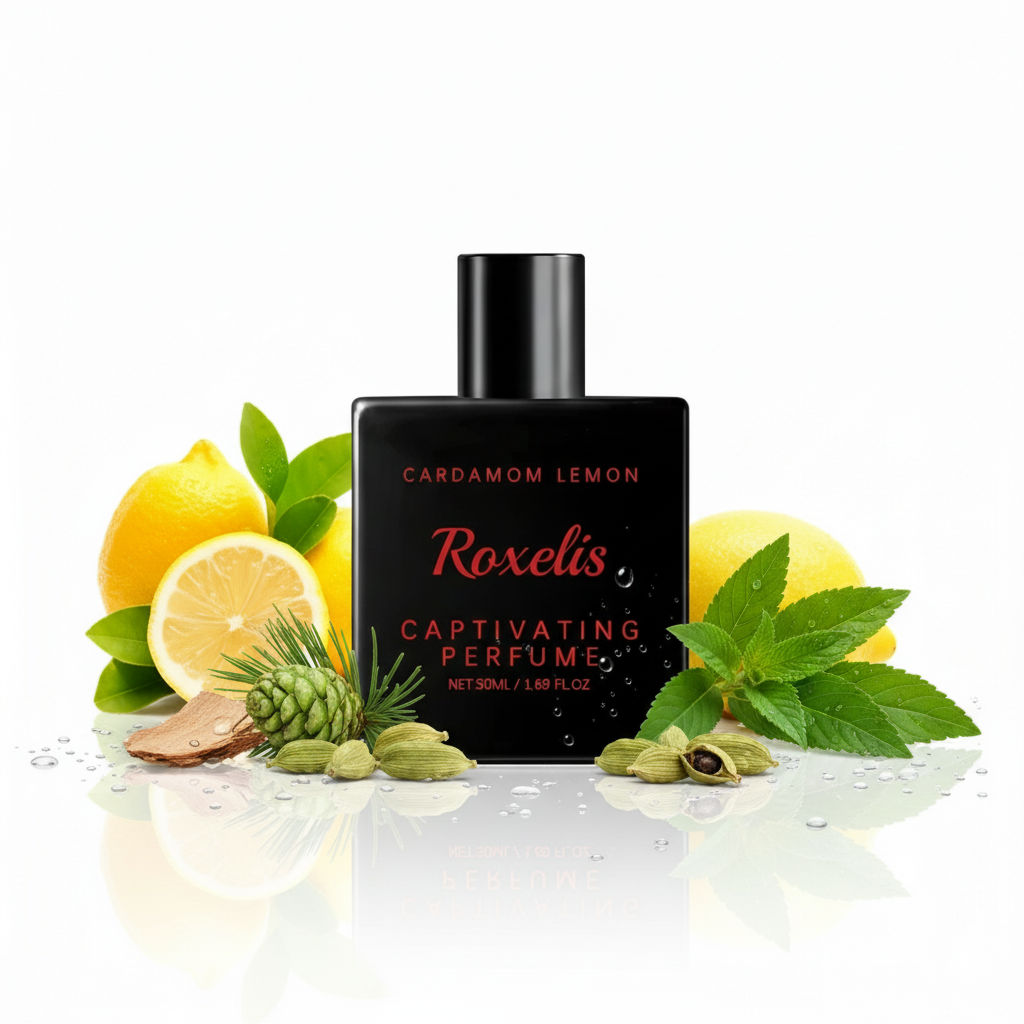 Roxelis Rich Men's Captivating Perfume 50ml Cardamom Lemon Natural Light Fresh Charming Long Lasting Men's Perfume - Acquisti Online