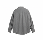 Men's Fashionable Casual Shirt Solid Color Cotton Fiber Long Sleeve Plaid Shirt Casual Button Down Plus Size Men's Shirts