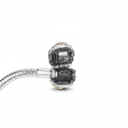 Women Fashionable Bracelet 925 Sterling Silver Bracelet Copper Alloy Silver Plated Snake Chain Zircon Women Bracelet