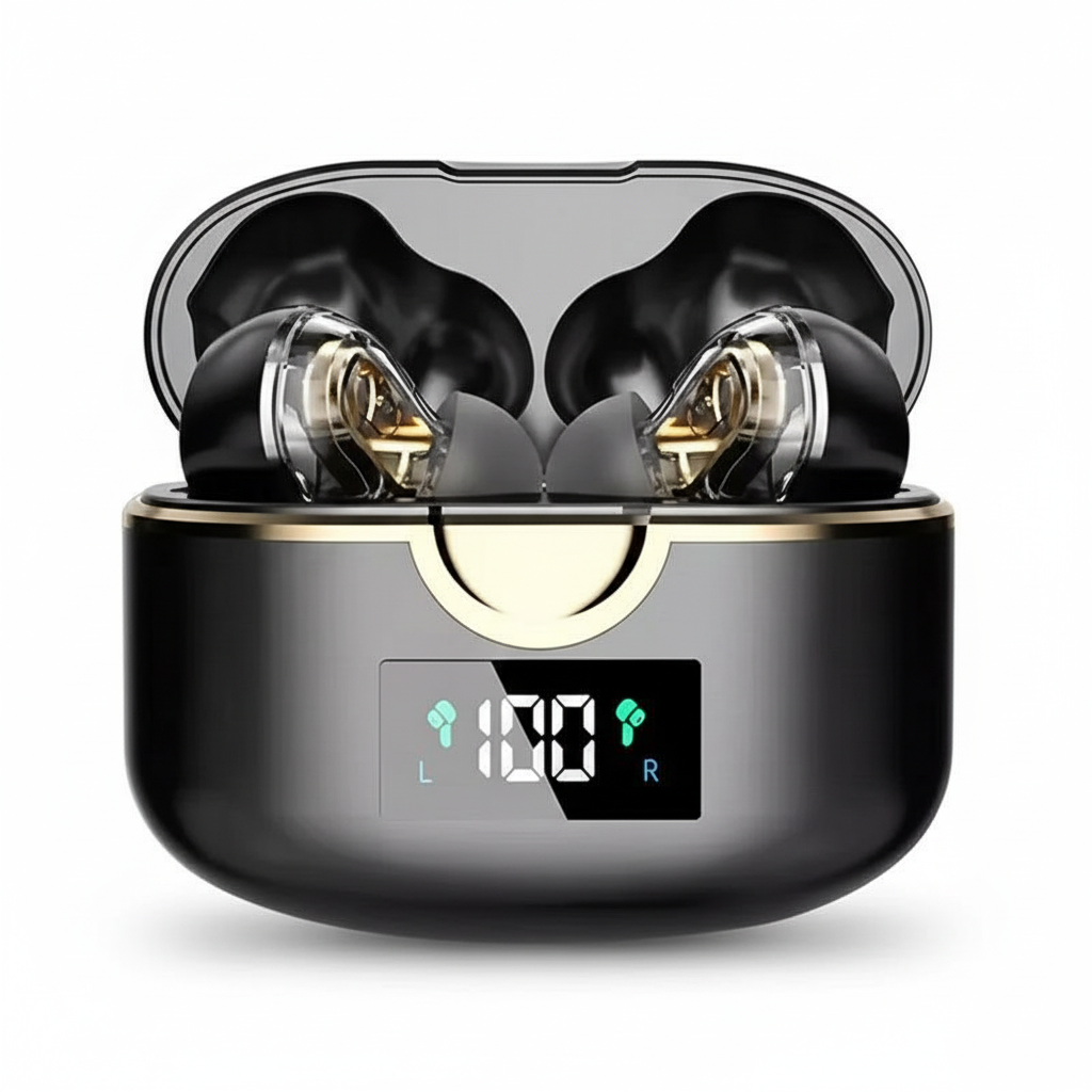 T22 TWS Wireless Earphone NFC True Stereo Waterproof MINI  Headphones Earbuds Digital Display Bluetooth Headphone