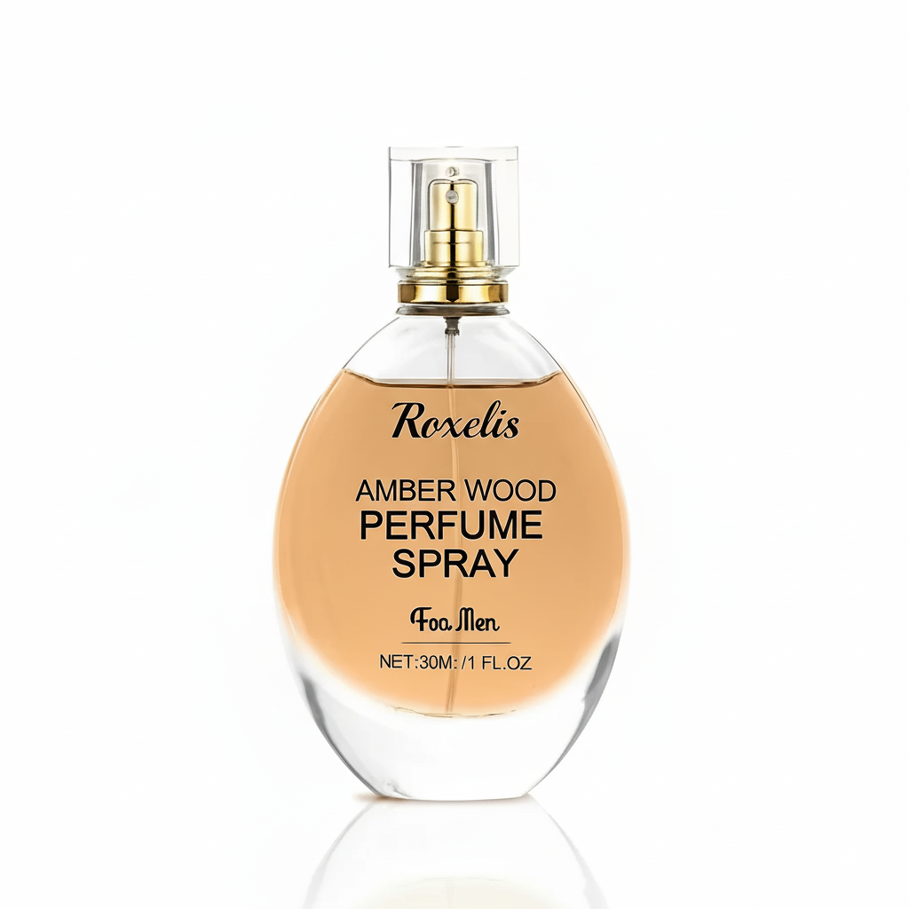 Roxelis Men's Amber Wood Spray Perfume 30ml Natural Light Long-Lasting Portable Fresh Eau De Men's Perfume