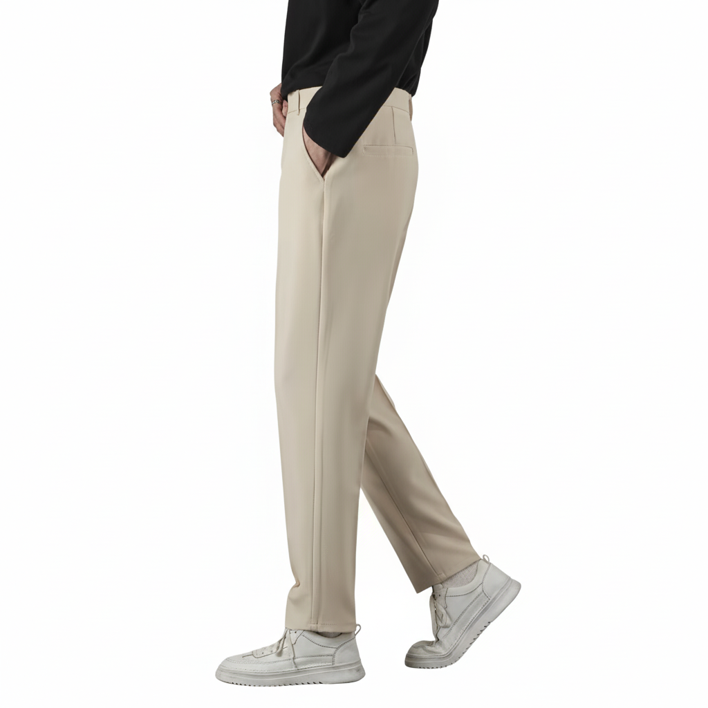Men's Fashion Casual Suit Pants Straight Suit Pants Cropped Business Casual Sagging Leisure Men's Casual Formal Pants