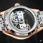 Ailang Men's Business Casual Automatic Mechanical Watch Creative Hollow Leather Band Waterproof Man Watch - Acquisti Online
